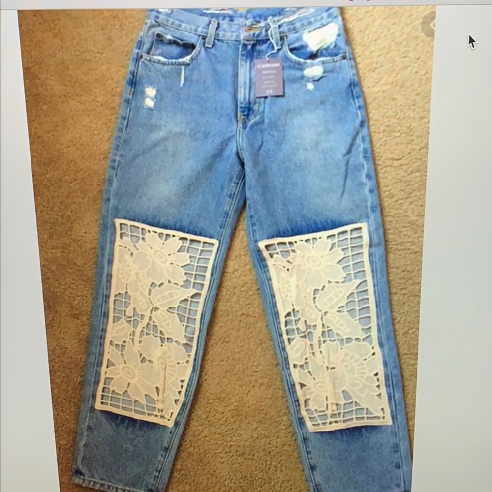Carmar Crochet panel boyfriend jeans